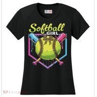 Softball Drip Ice Cream Drip Softball Girl Bow Women's Cooling Performance Crew T-Shirt thumb 0