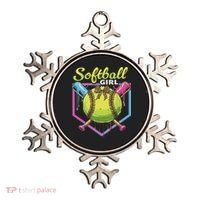 Softball Drip Ice Cream Drip Softball Girl Bow Ornament thumb 0