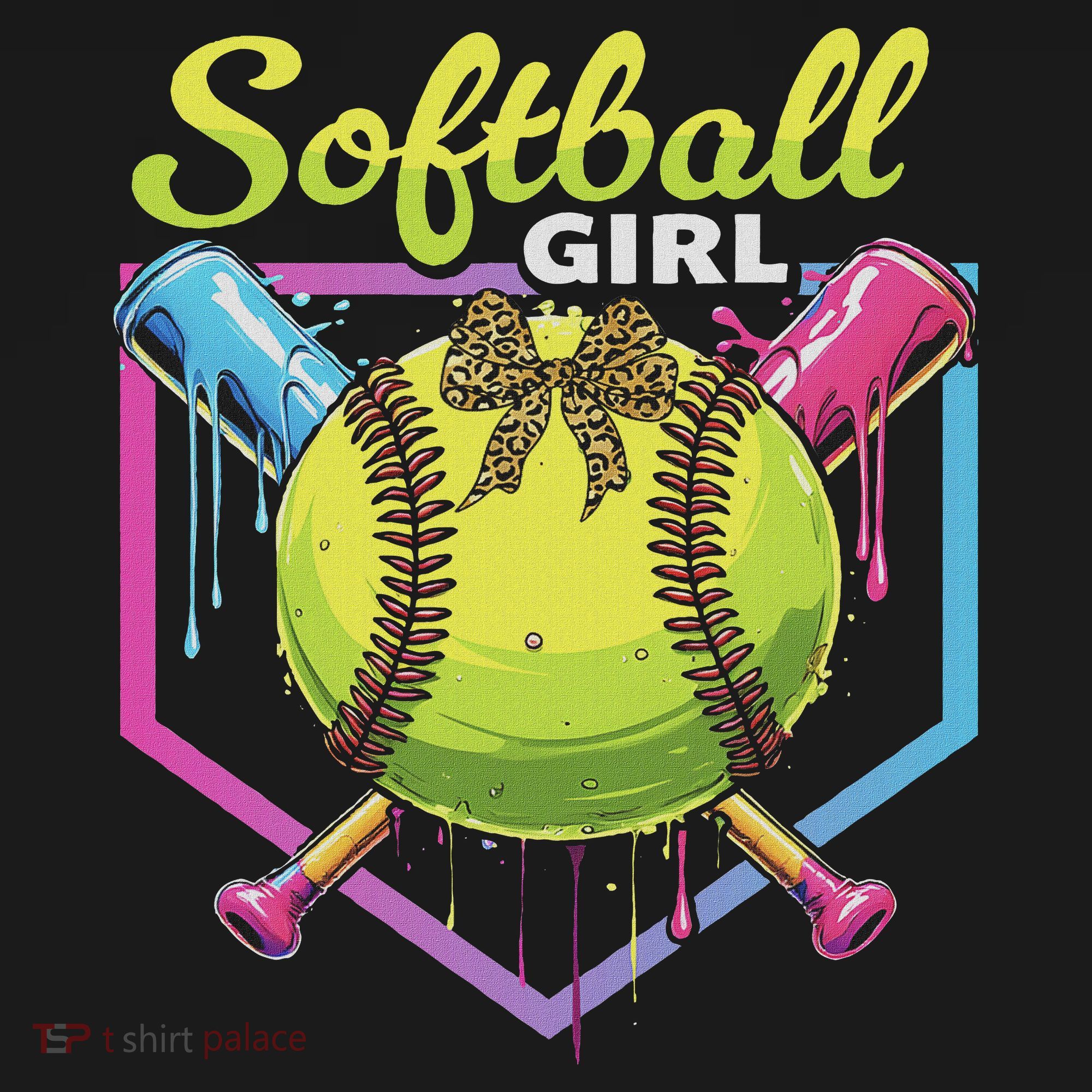 Softball Drip Ice Cream Drip Softball Girl Bow Baby Bodysuit