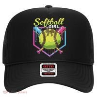 Softball Drip Ice Cream Drip Softball Girl Bow Hat thumb 0