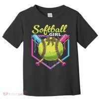 Softball Drip Ice Cream Drip Softball Girl Bow Toddler T-Shirt thumb 0