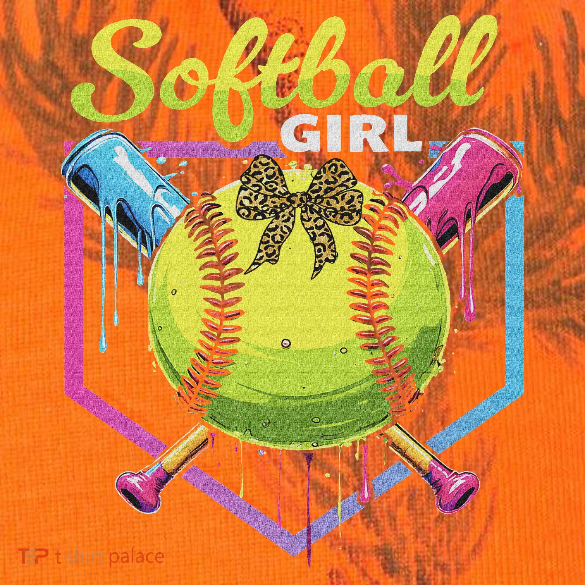 Softball Drip Ice Cream Drip Softball Girl Bow Kati Licensed 12" Camo Cuffed Beanie