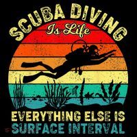 Scuba Diving Is Life Everything Else Surface Interval Diving Ornament thumb 1