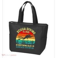 Scuba Diving Is Life Everything Else Surface Interval Diving Tote Bag thumb 3