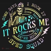 Some Days I Rock It Somedays It Rocks Me Special Sped Squad Backpack thumb 2