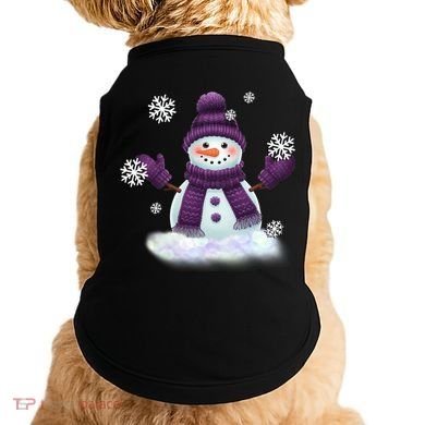 Snow Design In Purples Wintertime Snowflakes Gift Doggie Tank