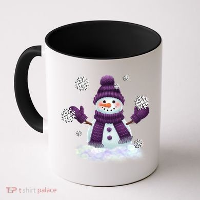 Snow Design In Purples Wintertime Snowflakes Gift Coffee Mug