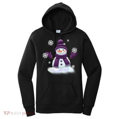 Snow Design In Purples Wintertime Snowflakes Gift Women's Hoodie