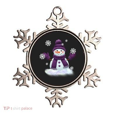 Snow Design In Purples Wintertime Snowflakes Gift Ornament