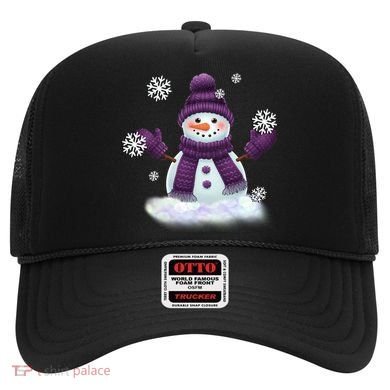 Snow Design In Purples Wintertime Snowflakes Gift Hat