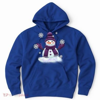 Snow Design In Purples Wintertime Snowflakes Gift Hoodie