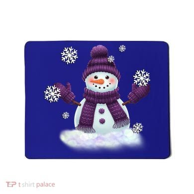 Snow Design In Purples Wintertime Snowflakes Gift Mousepad