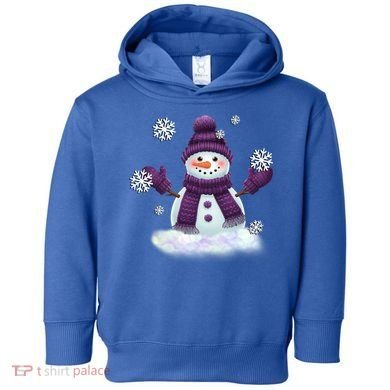 Snow Design In Purples Wintertime Snowflakes Gift Toddler Hoodie