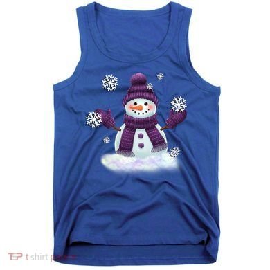 Snow Design In Purples Wintertime Snowflakes Gift Tank Top