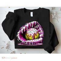 Softball Drip Ice Cream Sprinkles Softball Glove  Sweatshirt thumb 2