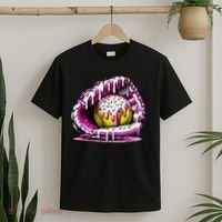 Softball Drip Ice Cream Sprinkles Softball Glove  T-Shirt thumb 2