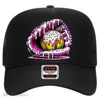 Softball Drip Ice Cream Sprinkles Softball Glove  Hat thumb 0