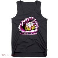 Softball Drip Ice Cream Sprinkles Softball Glove  Tank Top thumb 0
