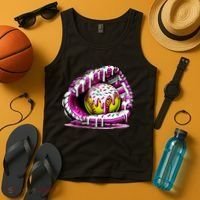 Softball Drip Ice Cream Sprinkles Softball Glove  Tank Top thumb 4
