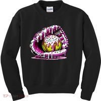 Softball Drip Ice Cream Sprinkles Softball Glove  Kids Sweatshirt thumb 0