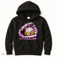 Softball Drip Ice Cream Sprinkles Softball Glove  Kids Hoodie thumb 0