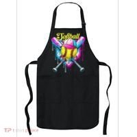 Softball Drip Ice Cream Coquette Bow Softball For Apron thumb 0