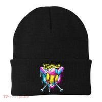 Softball Drip Ice Cream Coquette Bow Softball For Beanie thumb 0