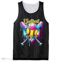 Softball Drip Ice Cream Coquette Bow Softball For Mesh Reversible Basketball Jersey Tank thumb 0