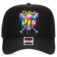 Softball Drip Ice Cream Coquette Bow Softball For Hat thumb 0