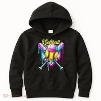 Softball Drip Ice Cream Coquette Bow Softball For Kids Hoodie thumb 0