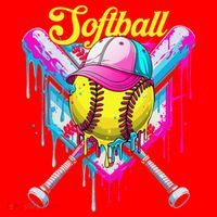 Softball Drip Ice Cream Coquette Bow Softball For Santa Hat thumb 1