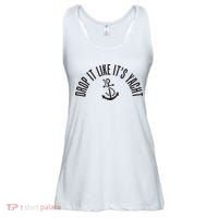 Sailing Drop It Like It's Yacht Tees Funny Sailor Ladies Essential Flowy Tank thumb 0