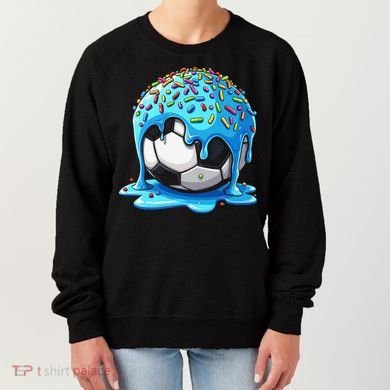 Soccer Drip Ice Cream Drip With Sprinkles Summer Women's Sweatshirt