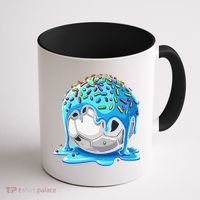 Soccer Drip Ice Cream Drip With Sprinkles Summer Coffee Mug thumb 1
