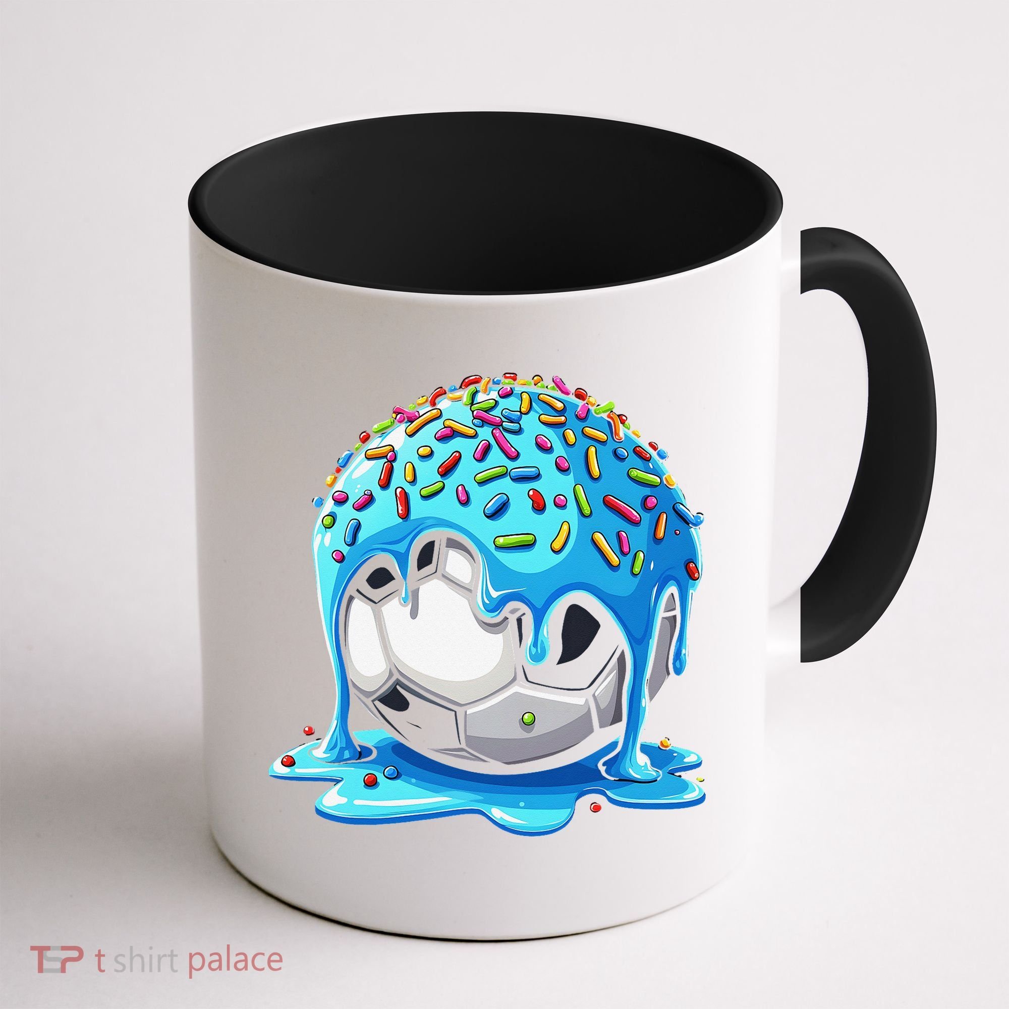 Soccer Drip Ice Cream Drip With Sprinkles Summer Coffee Mug