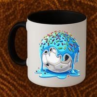Soccer Drip Ice Cream Drip With Sprinkles Summer Coffee Mug thumb 2