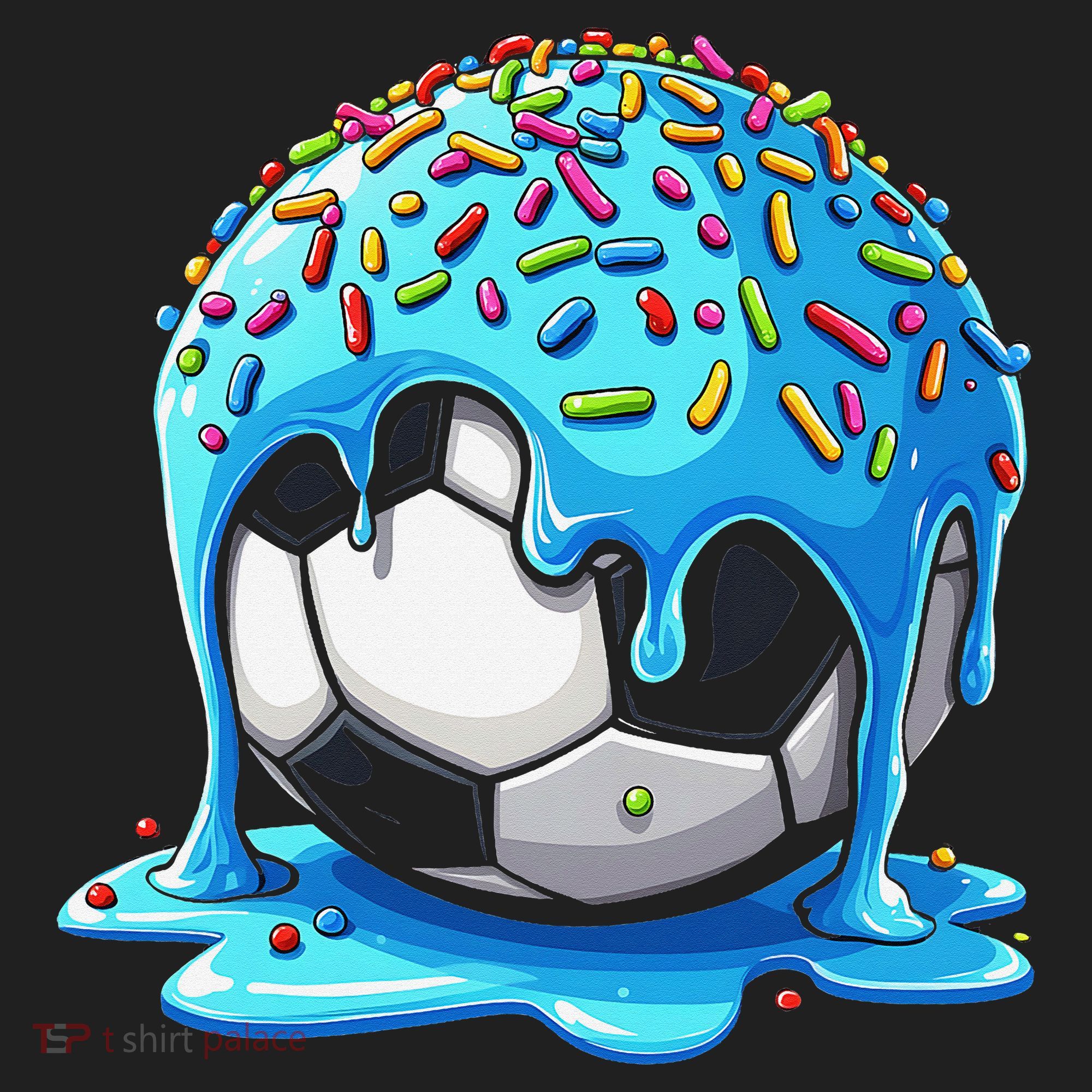 Soccer Drip Ice Cream Drip With Sprinkles Summer Beanie