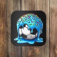 Soccer Drip Ice Cream Drip With Sprinkles Summer Coaster thumb 0
