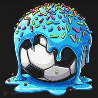 Soccer Drip Ice Cream Drip With Sprinkles Summer Coaster thumb 2