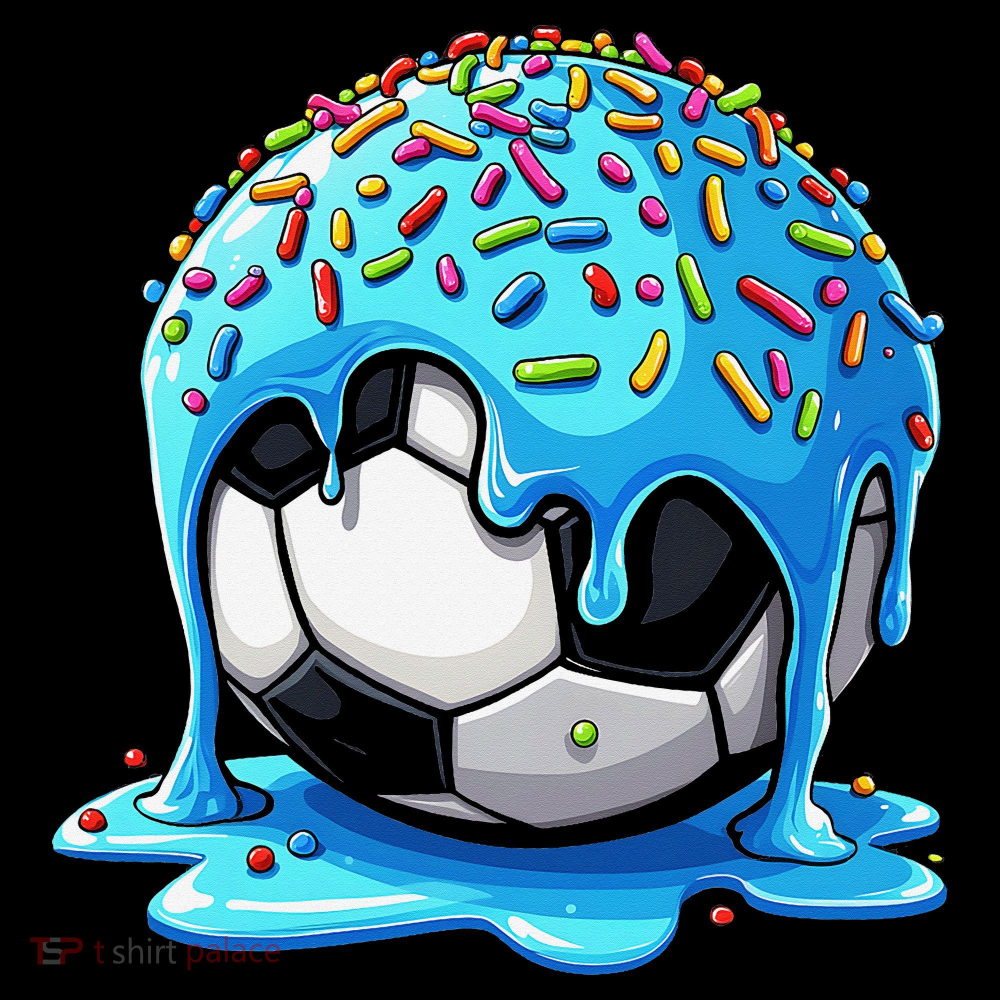 Soccer Drip Ice Cream Drip With Sprinkles Summer Coaster