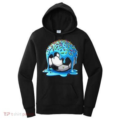 Soccer Drip Ice Cream Drip With Sprinkles Summer Women's Hoodie