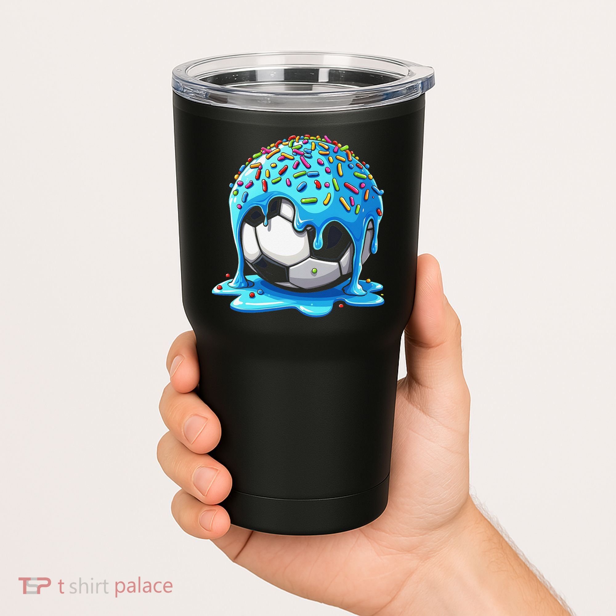 Soccer Drip Ice Cream Drip With Sprinkles Summer Tumbler