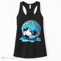Soccer Drip Ice Cream Drip With Sprinkles Summer Women's Tank Top thumb 0
