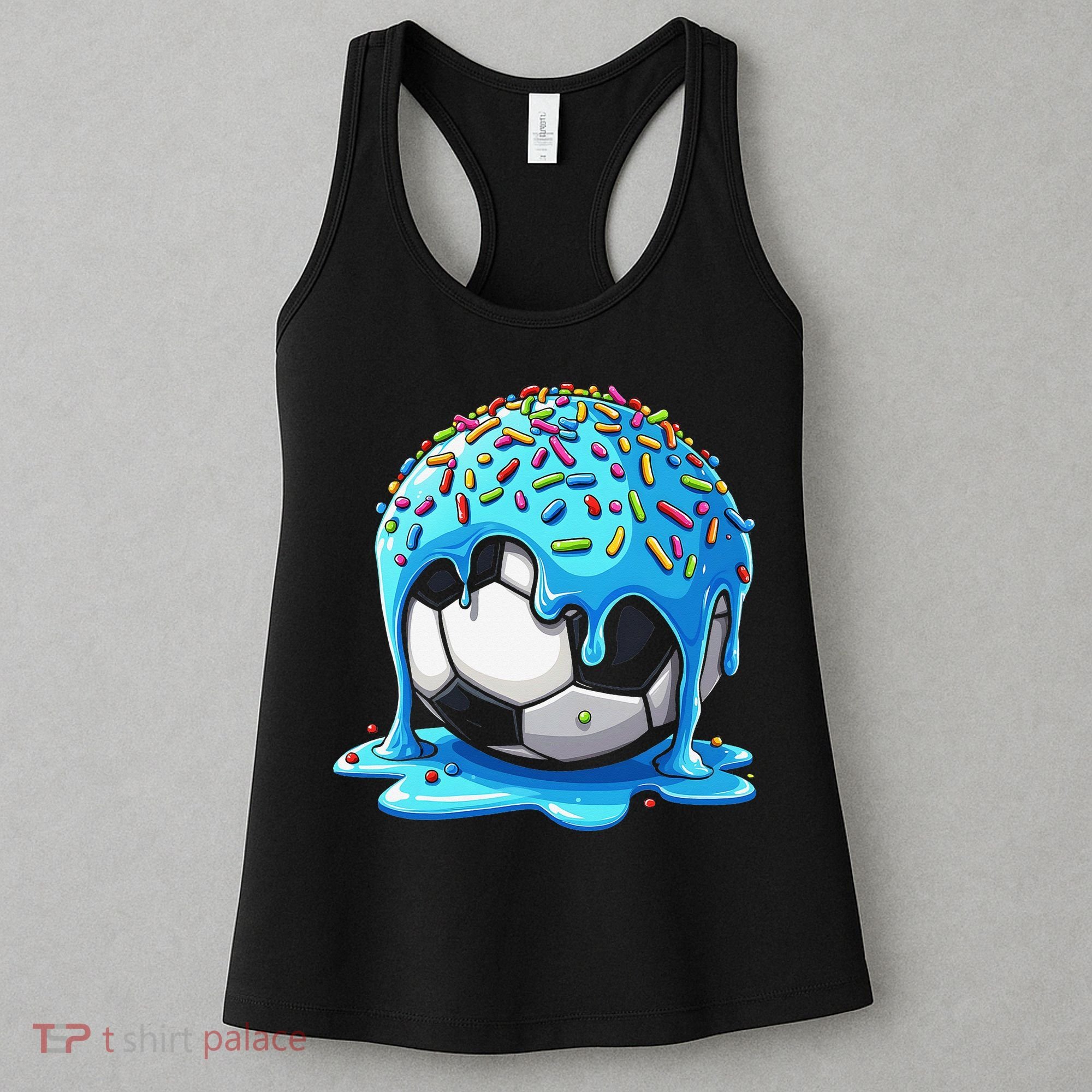 Soccer Drip Ice Cream Drip With Sprinkles Summer Women's Tank Top