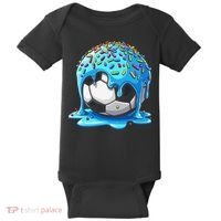 Soccer Drip Ice Cream Drip With Sprinkles Summer Baby Bodysuit thumb 0