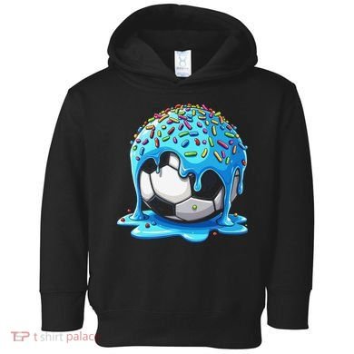 Soccer Drip Ice Cream Drip With Sprinkles Summer Toddler Hoodie