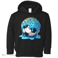 Soccer Drip Ice Cream Drip With Sprinkles Summer Toddler Hoodie thumb 0