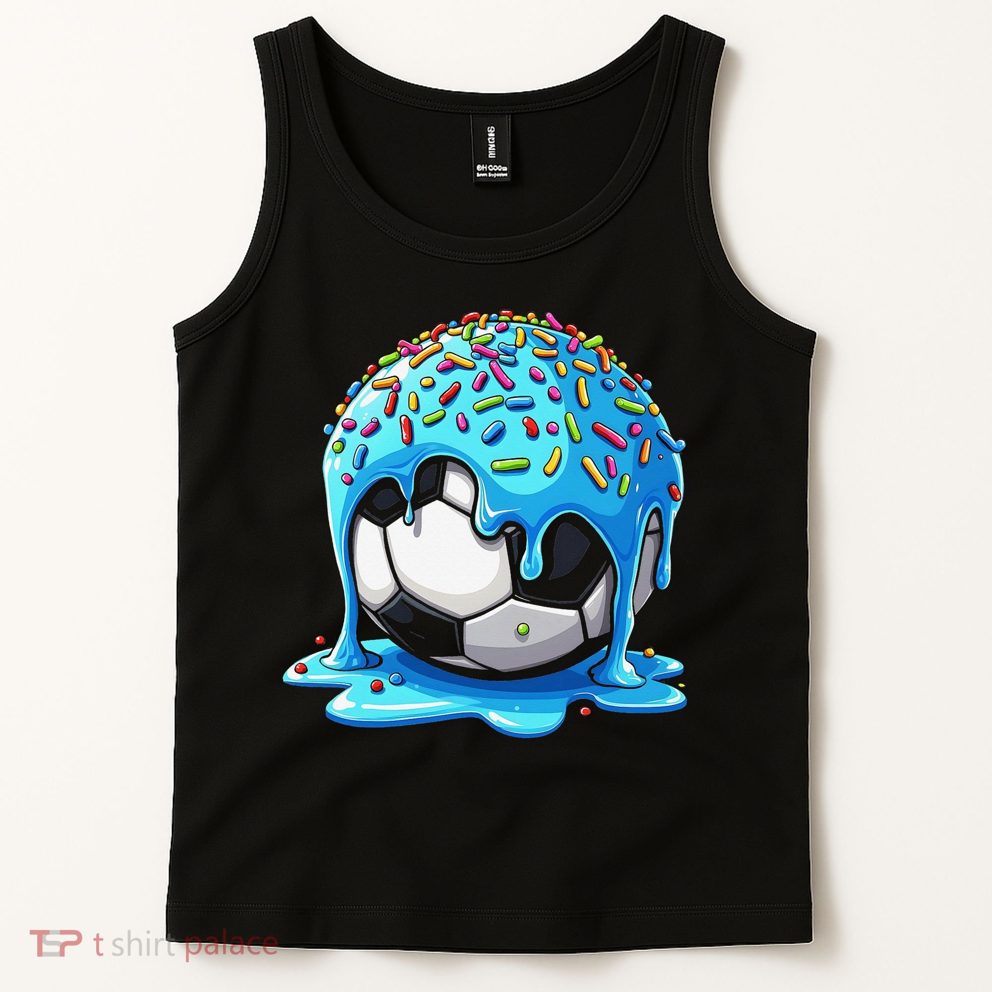 Soccer Drip Ice Cream Drip With Sprinkles Summer Tank Top