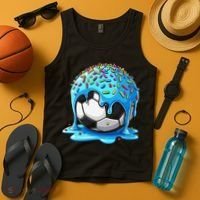 Soccer Drip Ice Cream Drip With Sprinkles Summer Tank Top thumb 4