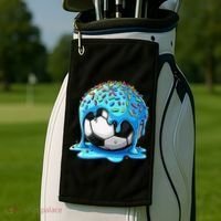 Soccer Drip Ice Cream Drip With Sprinkles Summer Golf Towel thumb 2